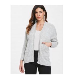 Gray long sleeve cardigan